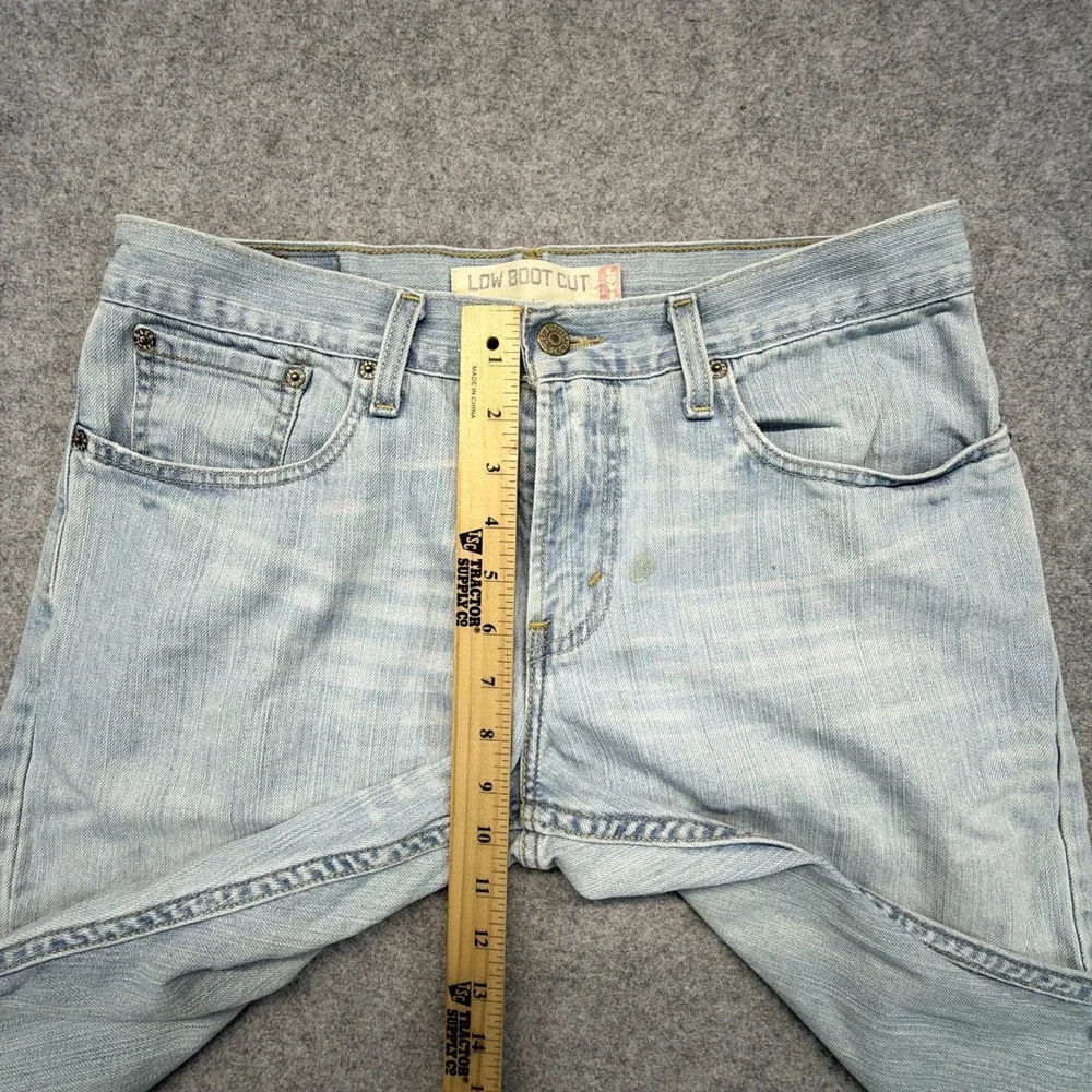 Levis 527 Jeans Mens 31x30 Blue Cotton Bootcut Western Rips Denim Pants Y2K